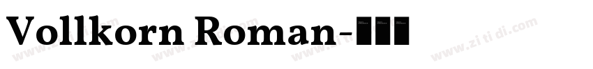 Vollkorn Roman字体转换
